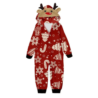 Cute Christmas Matching Family Hooded Pajamas