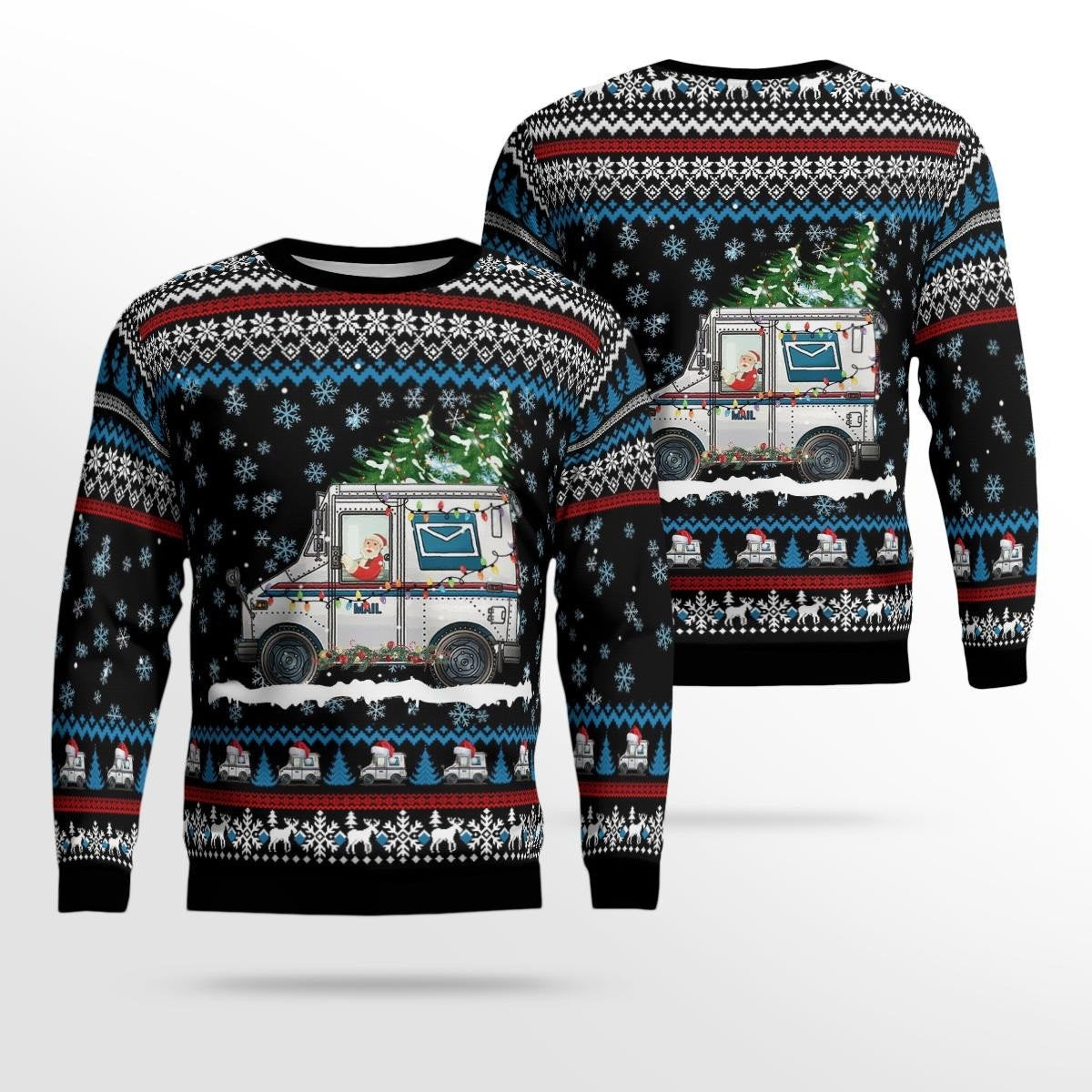 Postal Worker Santa Ugly Christmas Sweater