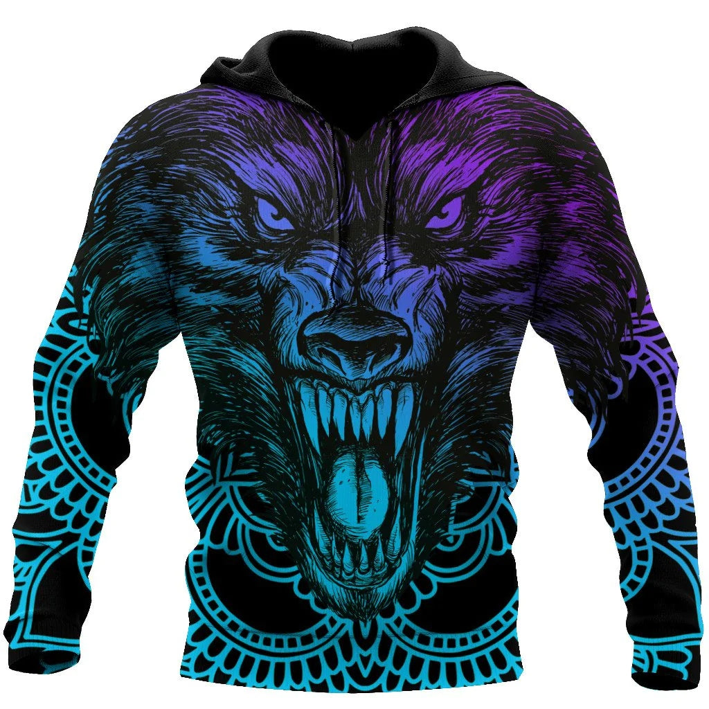 Powerful Roar Wolf Hoodie