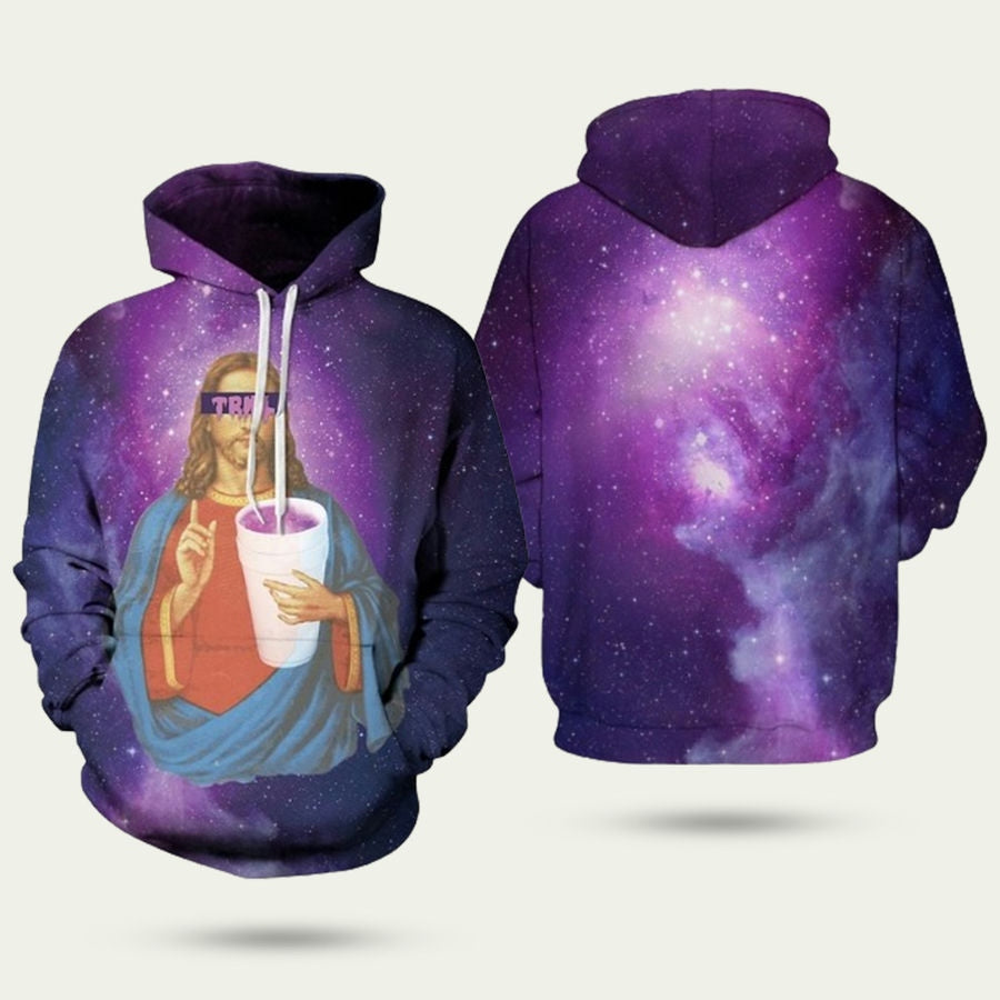 Purple Drank Jesus Dirty Sprite Trill Funny Hoodie