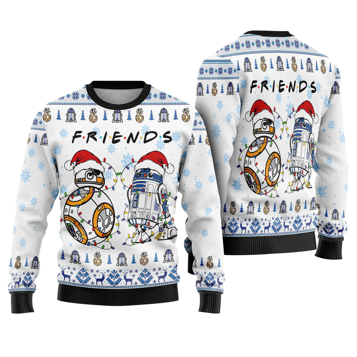 R2-D2 and BB-8 Star Wars Ugly Christmas Sweater