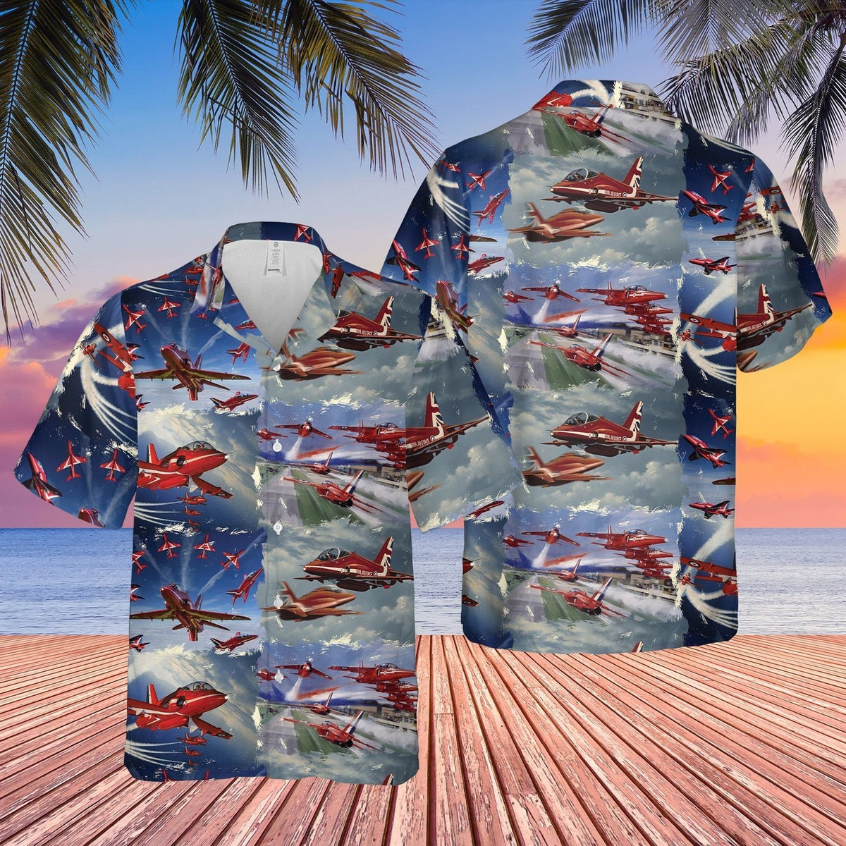 RAF Red Arrows Air Show Hawaiian Shirt