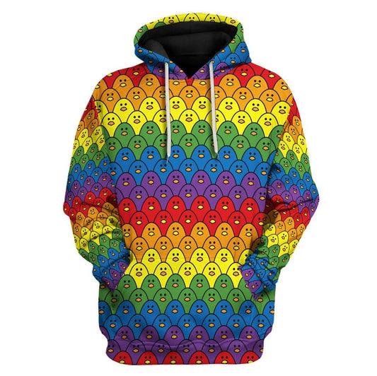 Rainbow Chick LGBT Hoodie