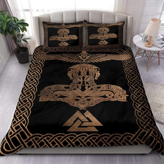 Raven Odin Valknut Viking Bedding Set