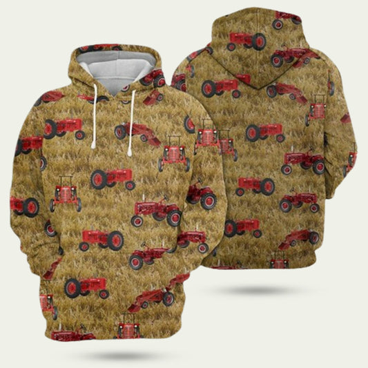Red Farmall Tractor Hoodie