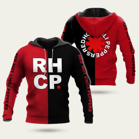 Red Hot Chili Peppers Black And Red Hoodie