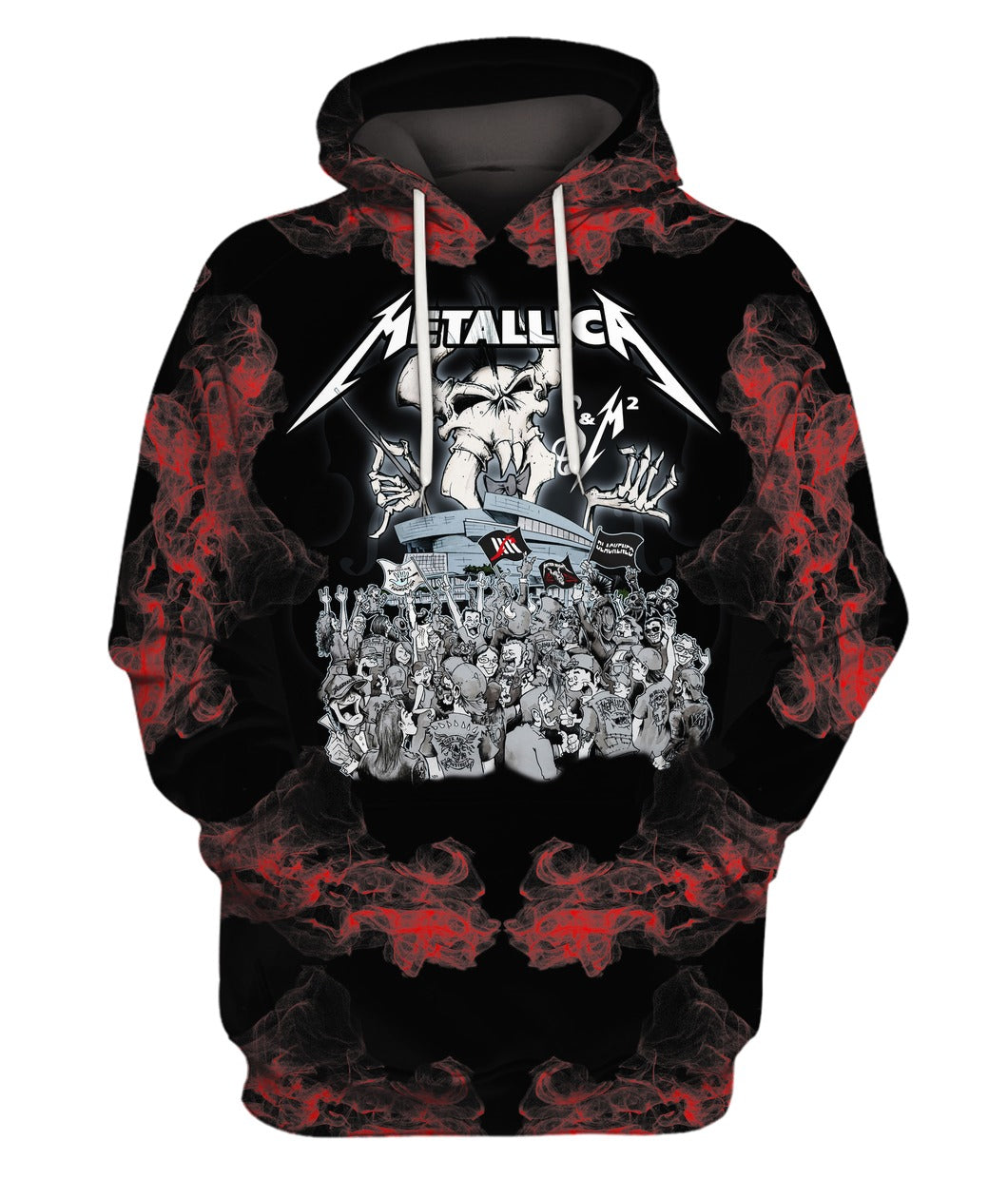 Red Metallica Rock Band Hoodie