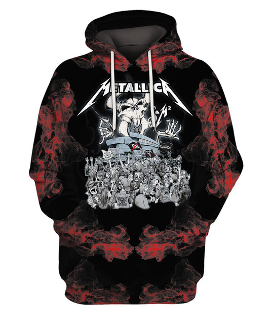 Red Metallica Rock Band Hoodie