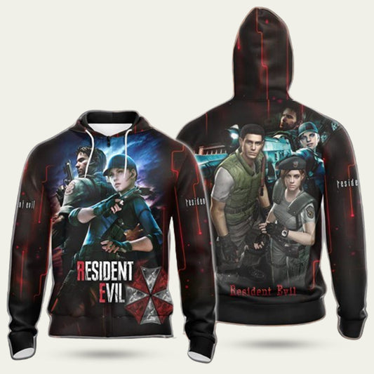 Resident Evil Jill Valentine Chris Redfield Hoodie