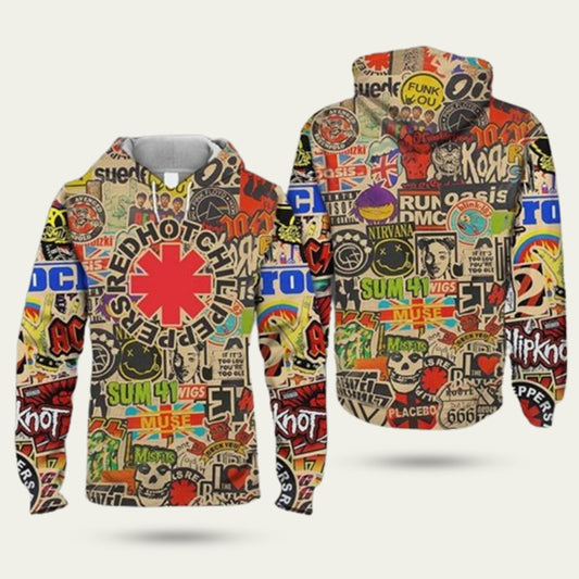 Rock And Roll Red Hot Chilli Pepper Hoodie