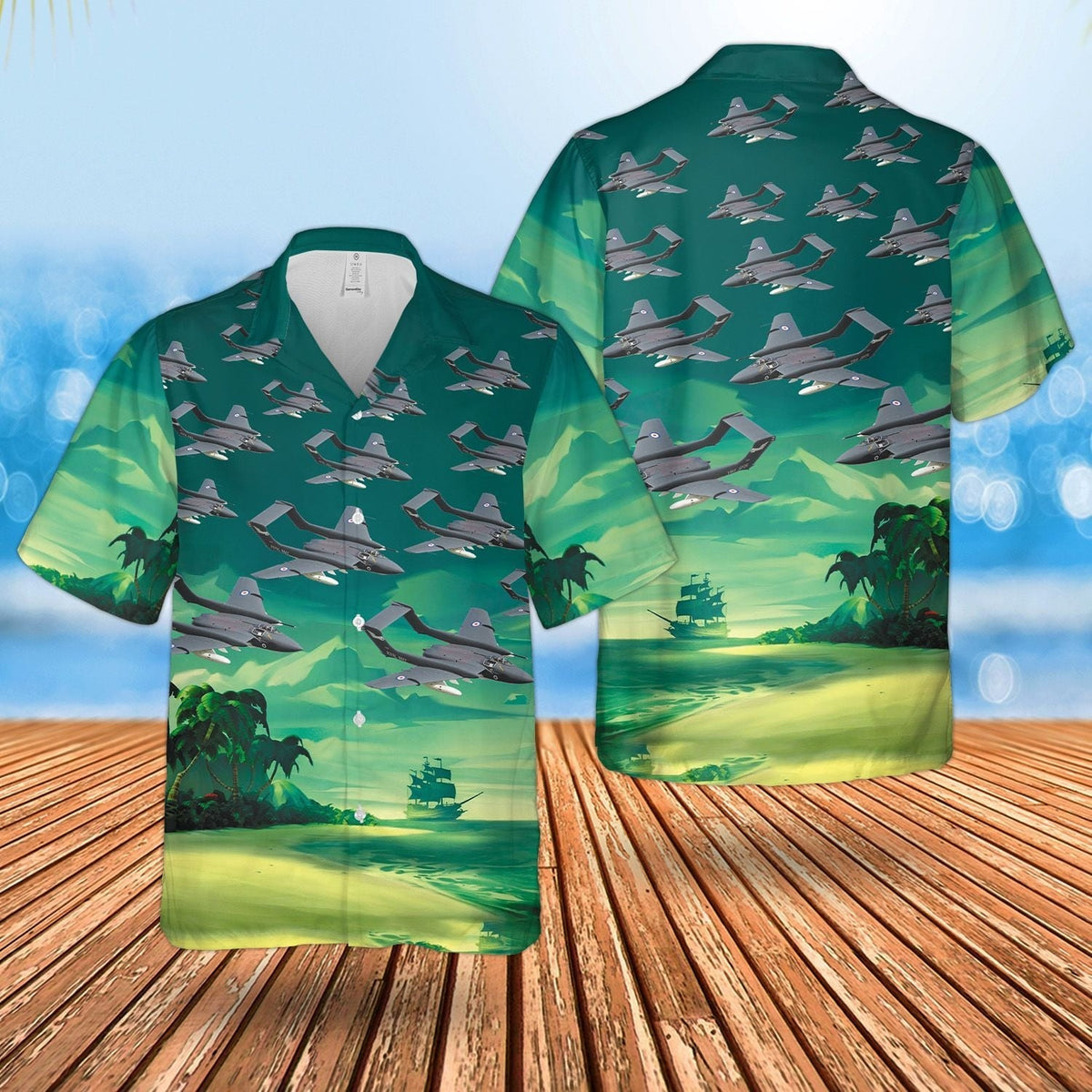 Royal Navy Historical Sea Vixen Hawaiian Shirt