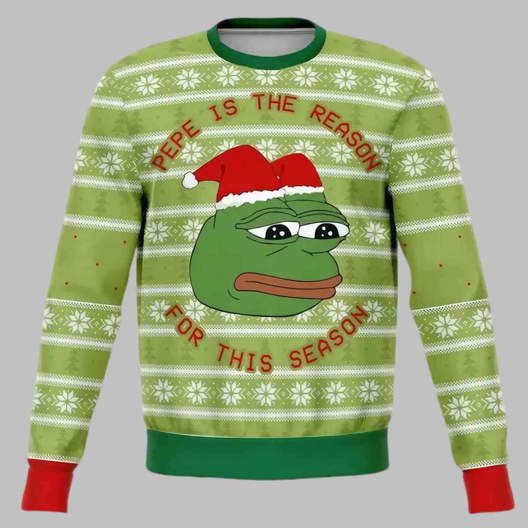 Sad Pepe The Frog Meme Ugly Christmas Sweater