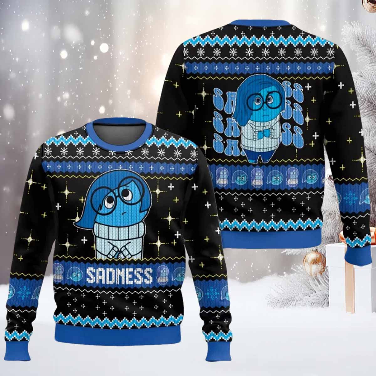 Sadness Inside Out Ugly Christmas Sweater