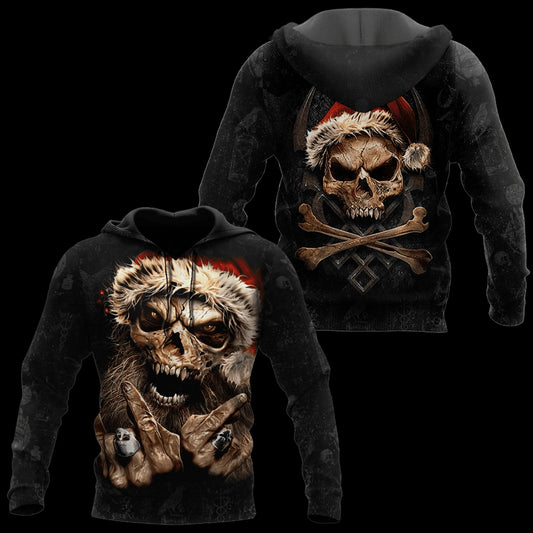 Santa Claus Skull Christmas Hoodie