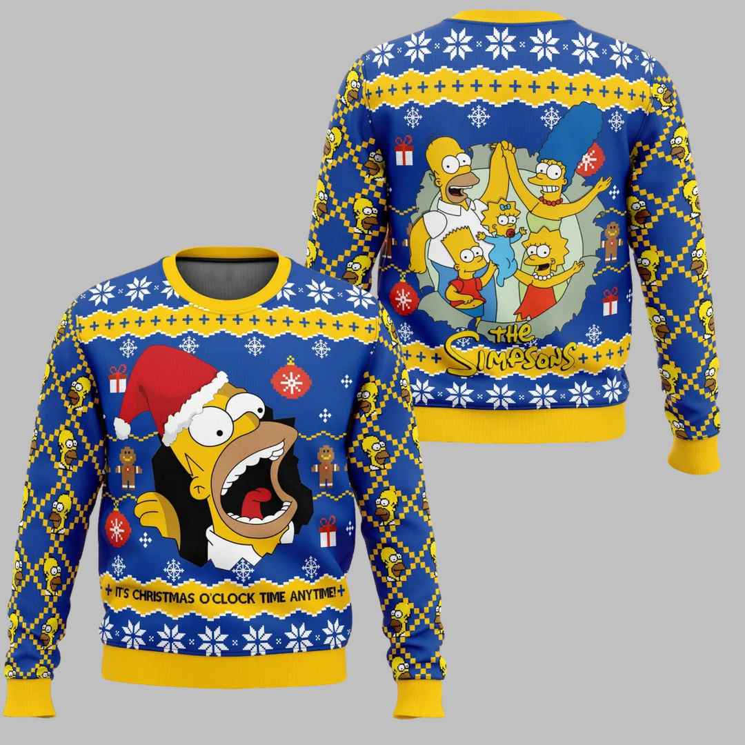 Santa Homer The Simpsons Ugly Christmas Sweater