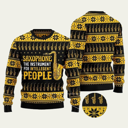Saxophone Ugly Christmas Sweater