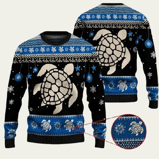 Sea Turtle Winter Ugly Christmas Sweater