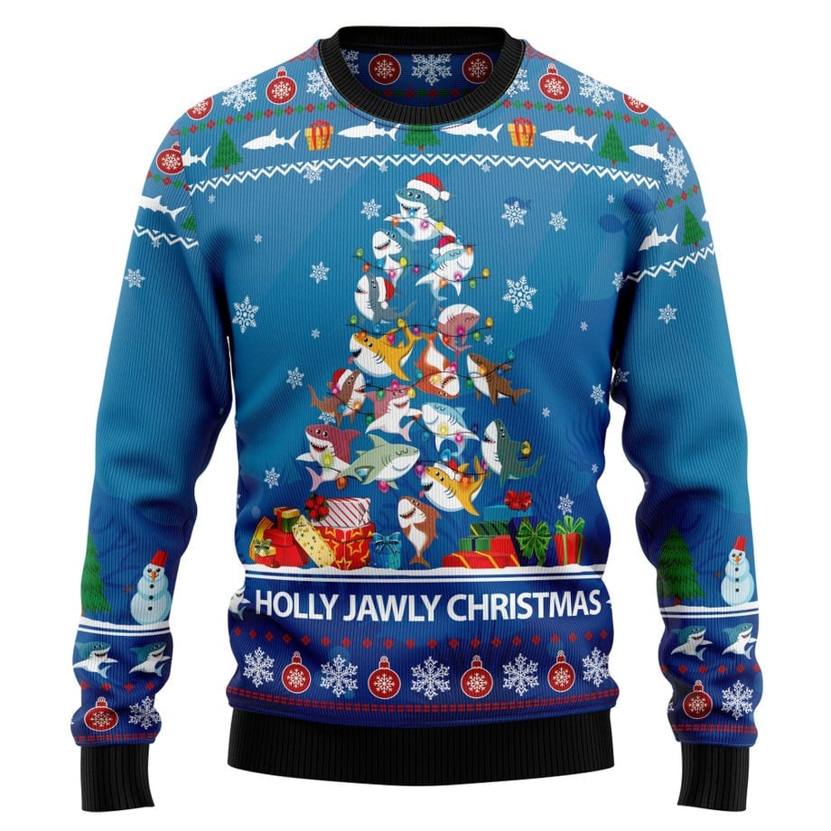 Shark Holly Jawly Ugly Christmas Sweater