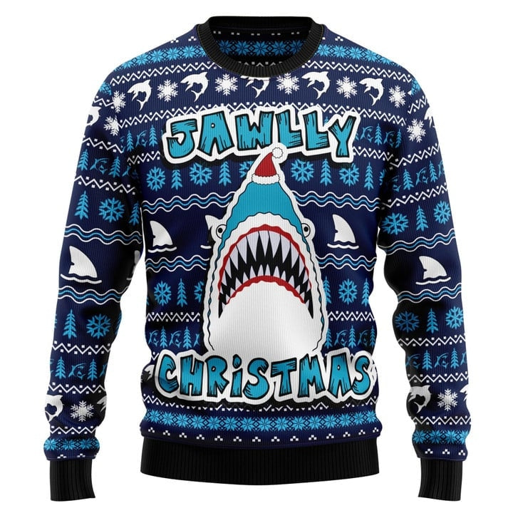 Shark Jawlly Christmas Ugly Sweater
