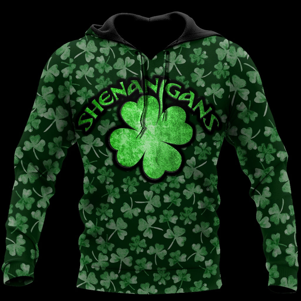 Shenanigans Shamrock St Patrick Day Hoodie