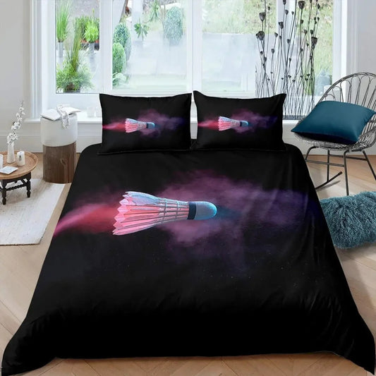 Shuttlecock Flying Badminton Bedding Set