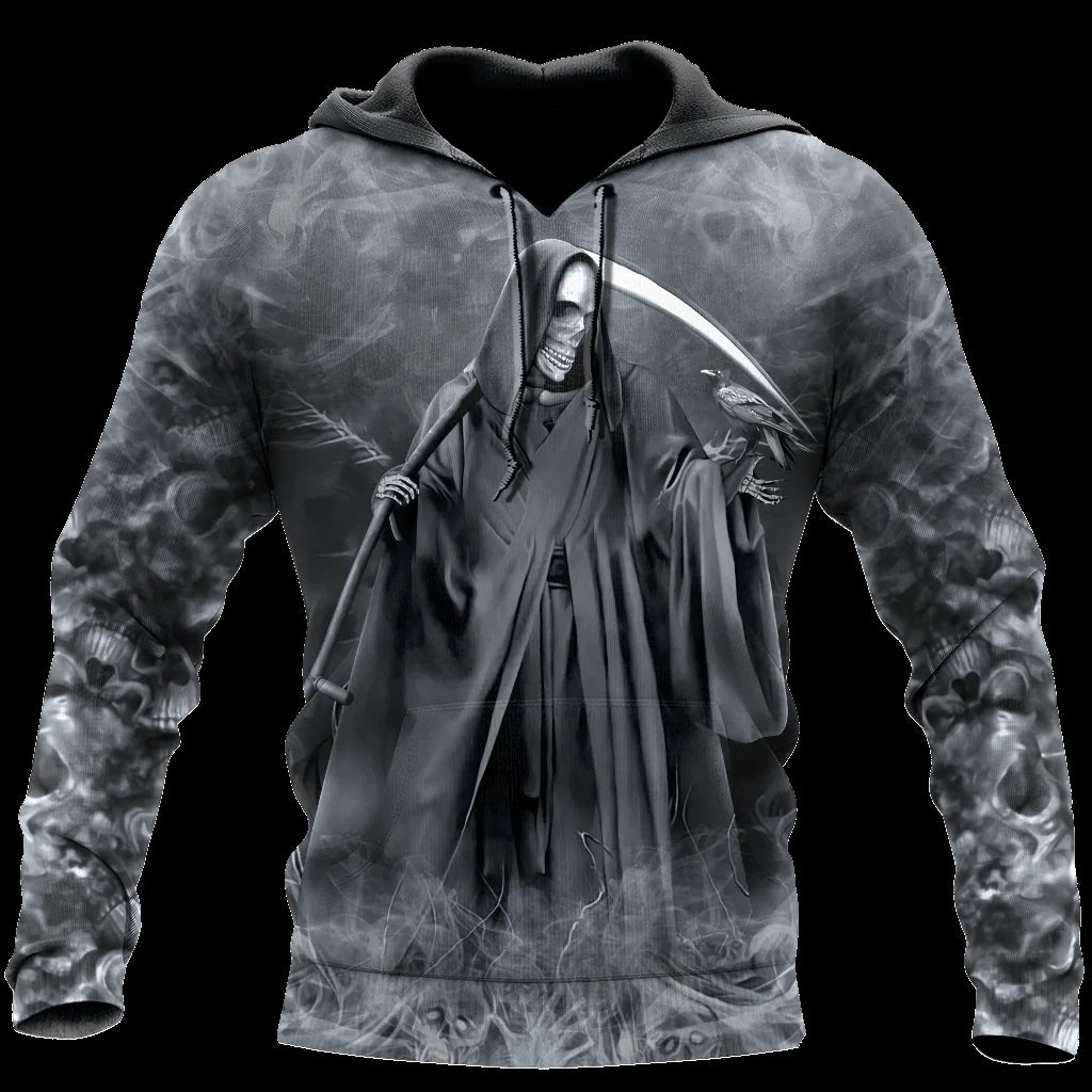 Skull Grim Reaper Smoke Hoodie