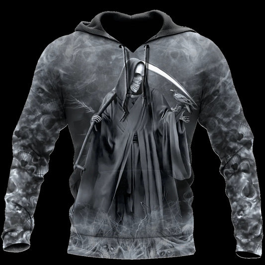 Skull Grim Reaper Smoke Hoodie