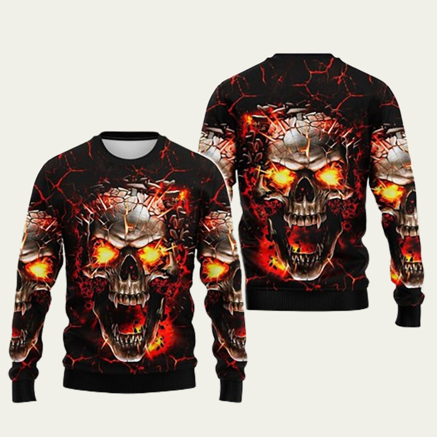 Skull Red Ugly Christmas Sweater