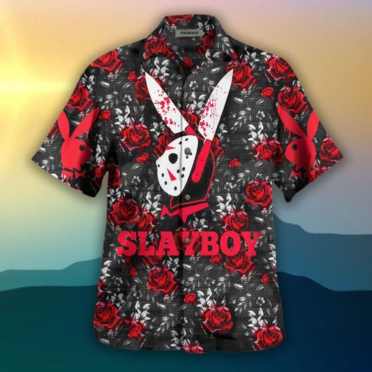 Slayboy Jason Voorhees Rabbit Rose Hawaiian Shirt