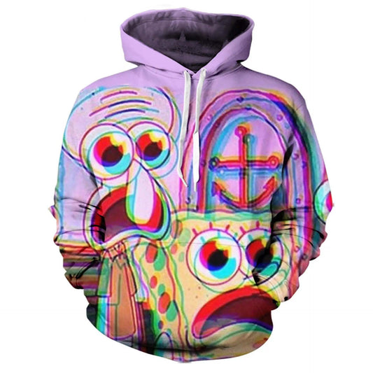 Spongebob Squarepants Squidwaword Tentacles Trippy Hoodie