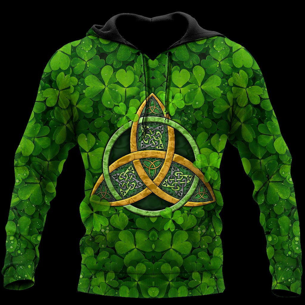 St Patrick's Day Pattern Shamrock Hoodie