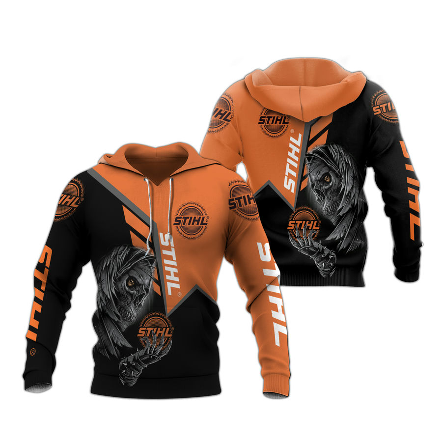 Stihl Chainsaw Skull Hoodie