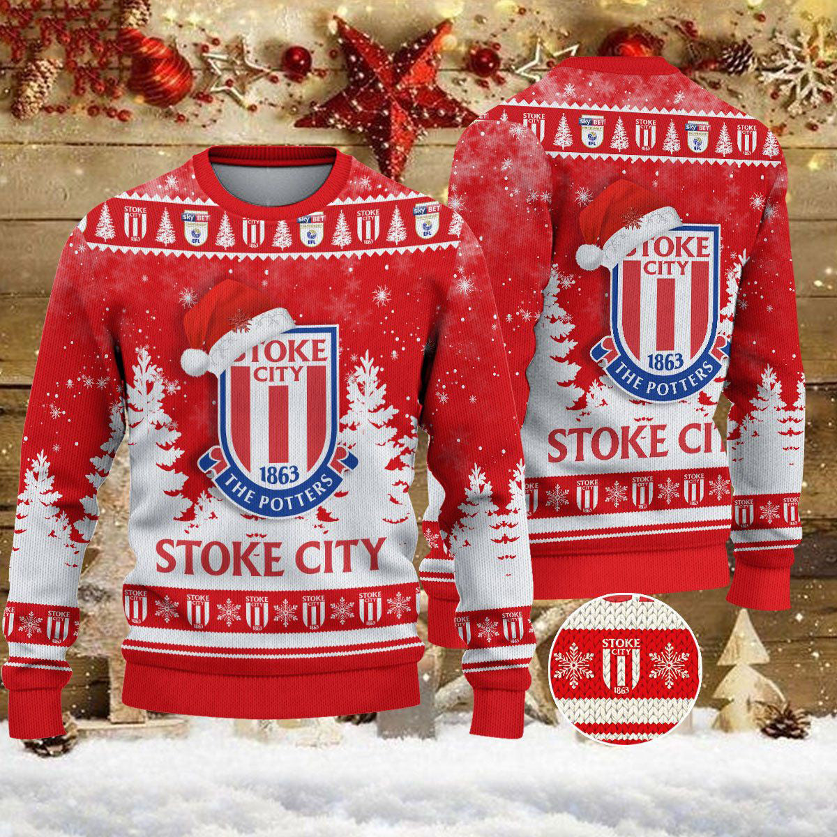 Stoke City Ugly Christmas Sweater Jumper