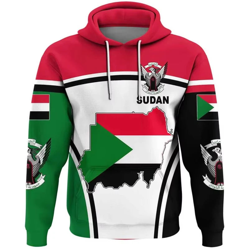 Sudan Flag Map Hoodie
