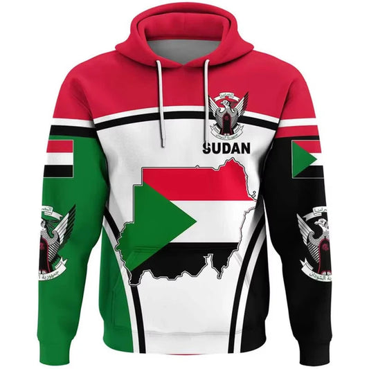 Sudan Flag Map Hoodie