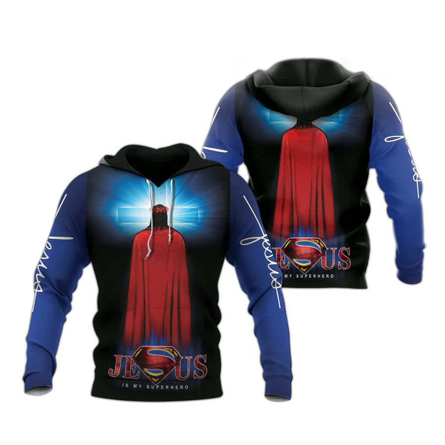 Superman Jesus Is My Superhero Christian God Hoodie