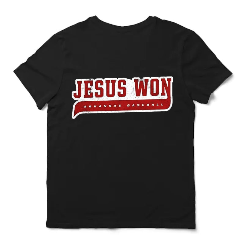 Jesus Won Arkansas Baseball Shirt