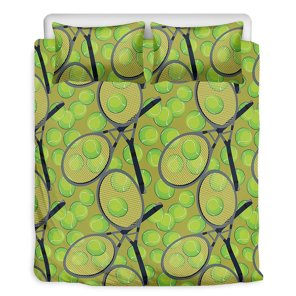 Tennis Ball And Racket Pattern Bedding Set
