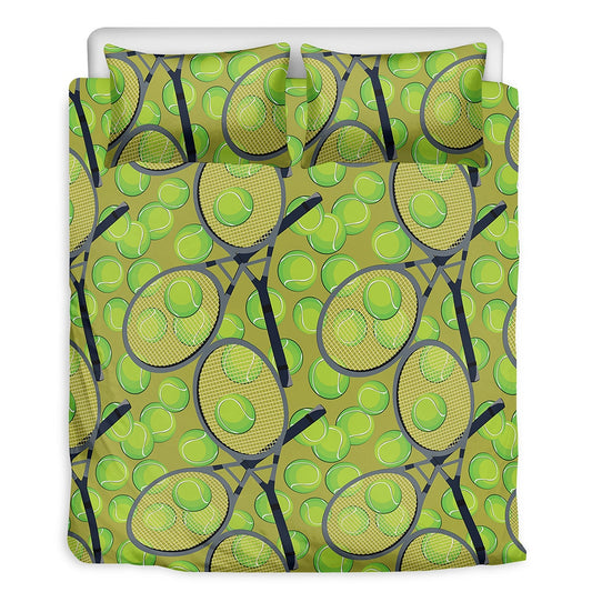 Tennis Ball And Racket Pattern Bedding Set