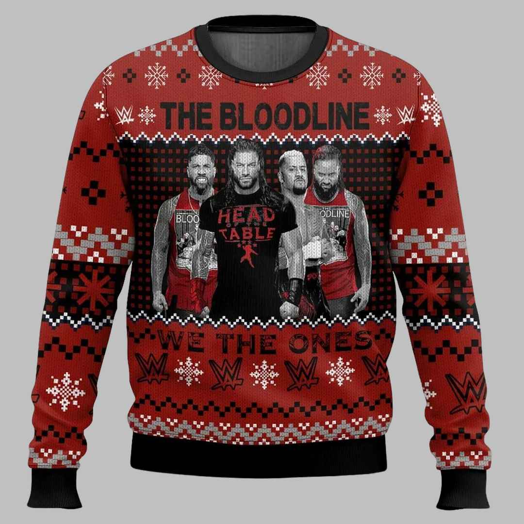The Bloodline WWE Ugly Christmas Sweater
