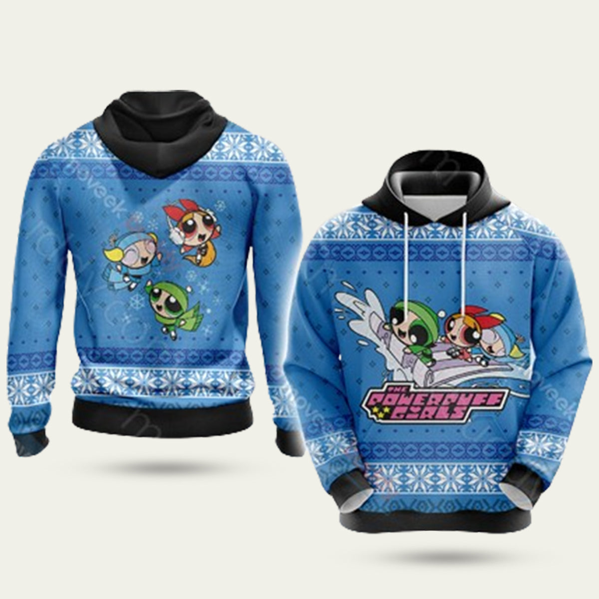 The Powerpuff Girls Christmas Ugly Hoodie