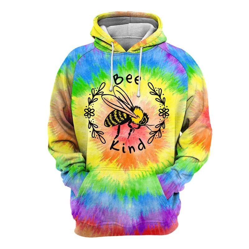 Tie Dye Bee Kind Hoodie