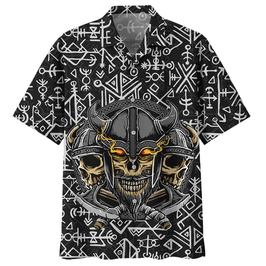 Timeless Viking Saga Illustrated Hawaiian Shirt