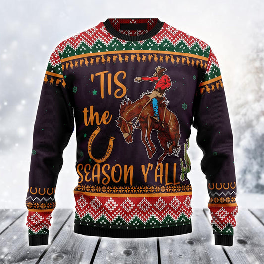 Tis The Season Cowboy Christmas Ugly Sweater