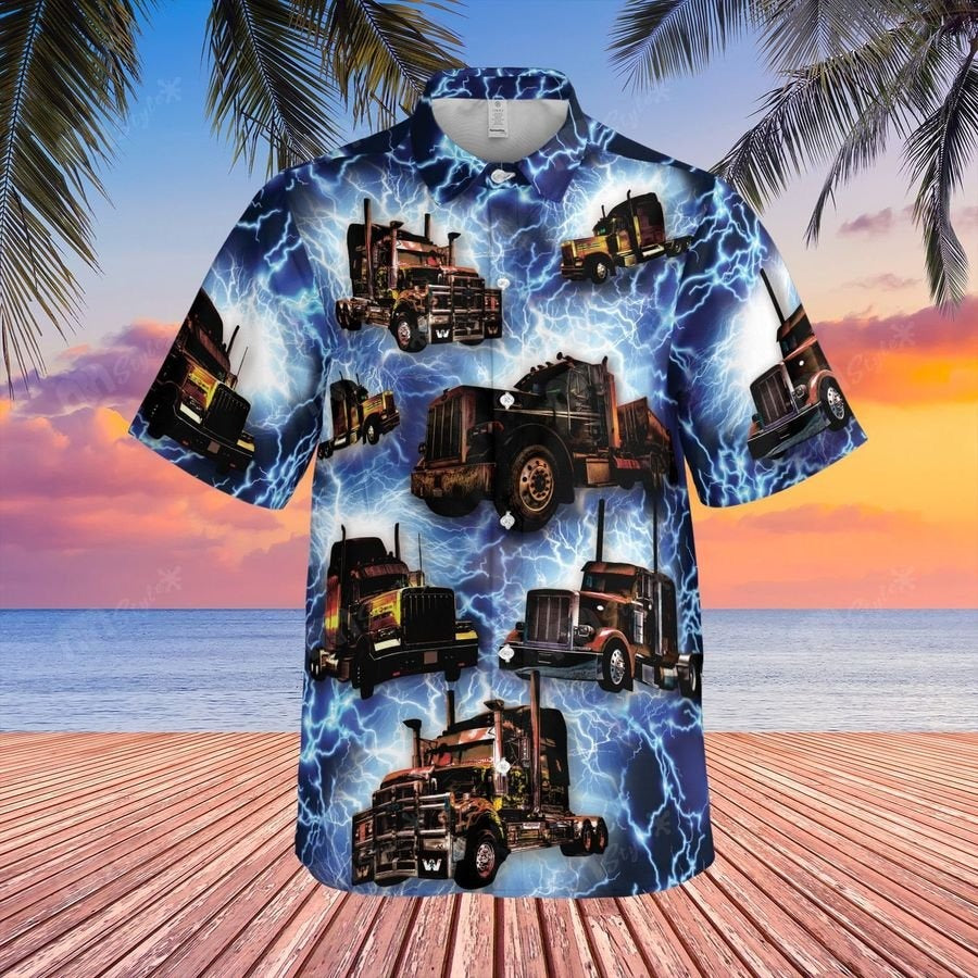 Truck Driver Lightning Hawaii Shirt