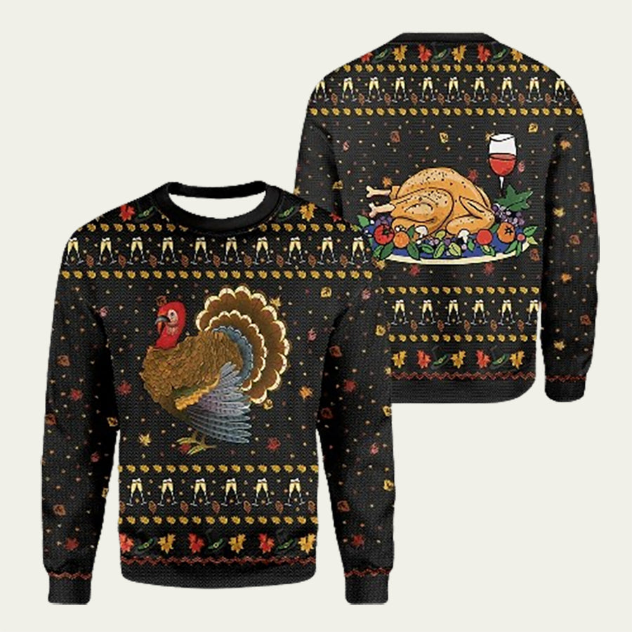 Turkey Thanksgiving Ugly Christmas Sweater