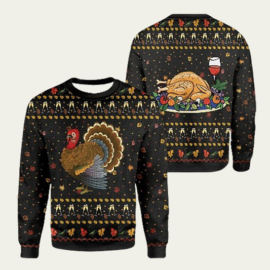 Turkey Thanksgiving Ugly Christmas Sweater