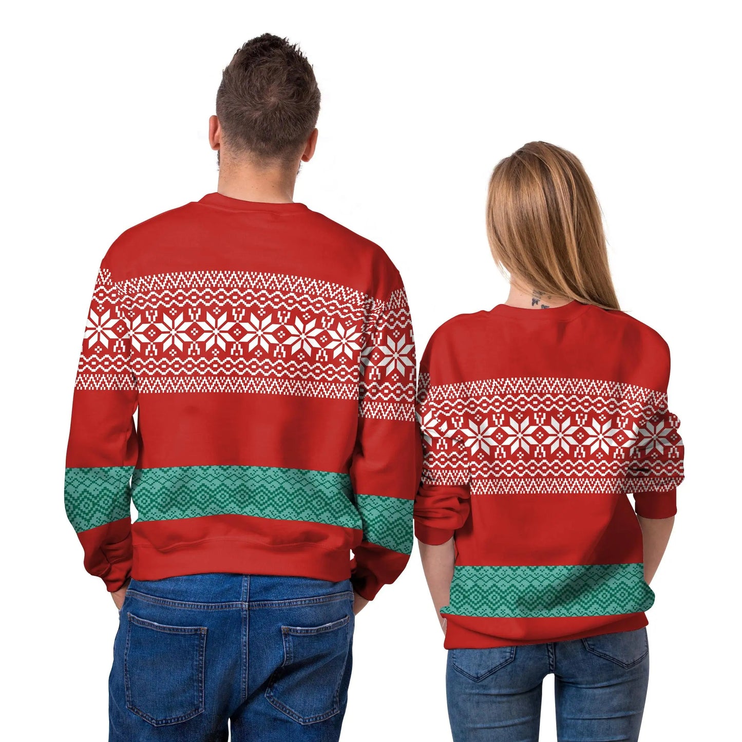 Dinosaur Couple Ugly Christmas Sweaters