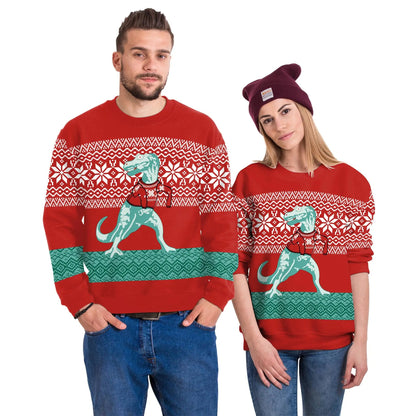 Dinosaur Couple Ugly Christmas Sweaters