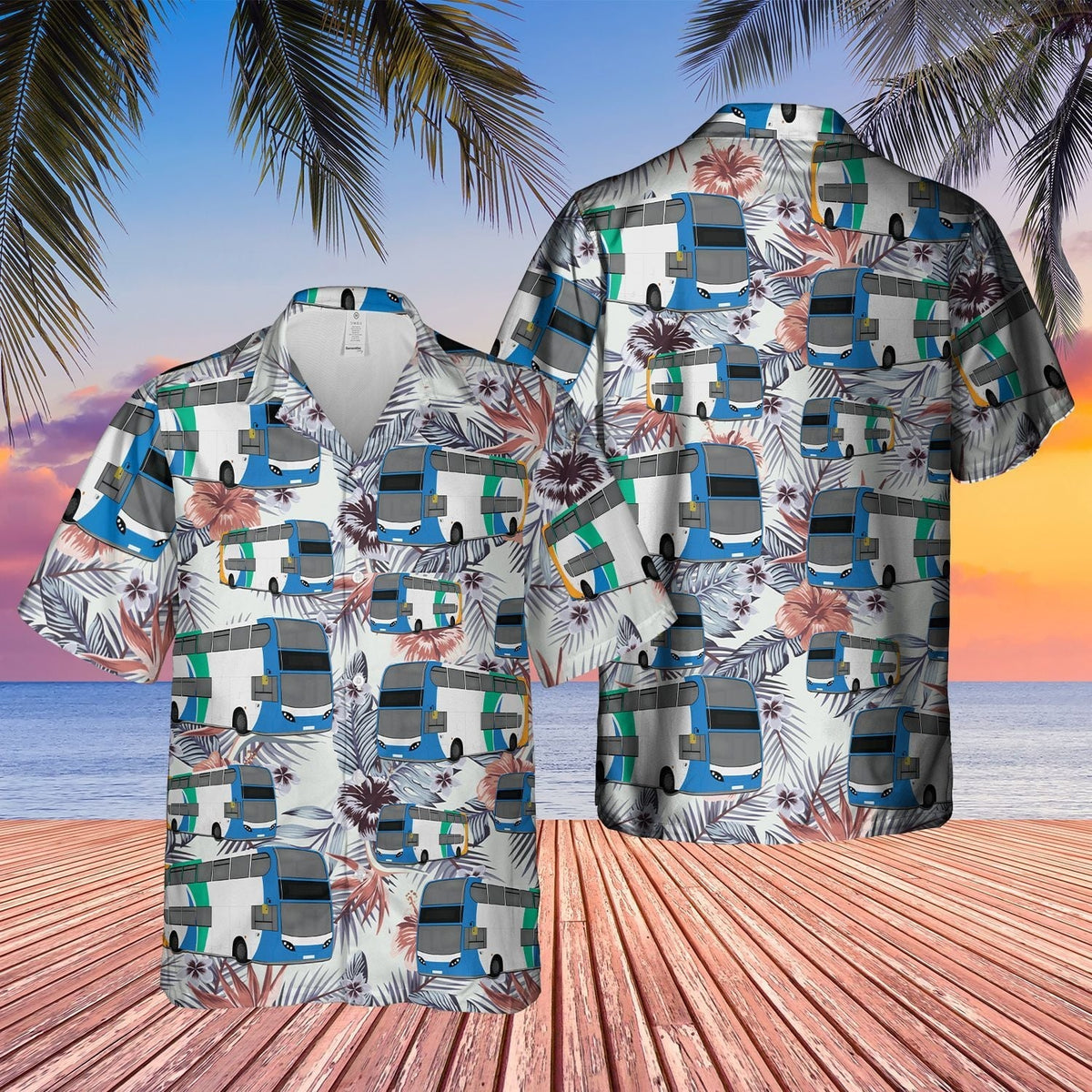 UK Double Decker Bus Stagecoach E400 Hawaiian Shirt